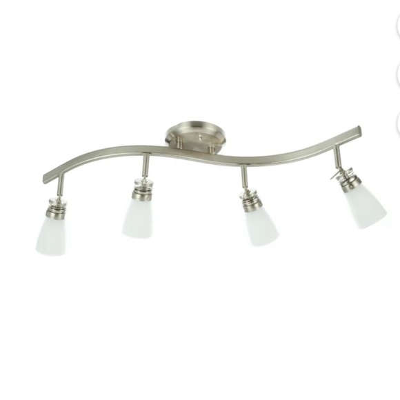 4-Light Traditional Track Lighting Set, Satin Nickel - Picture 10 of 14